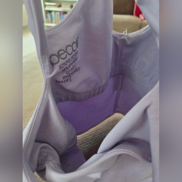 NEW Becco Midi cutout top purple size small (sports top/bra - no padding) - Picture 10 of 12